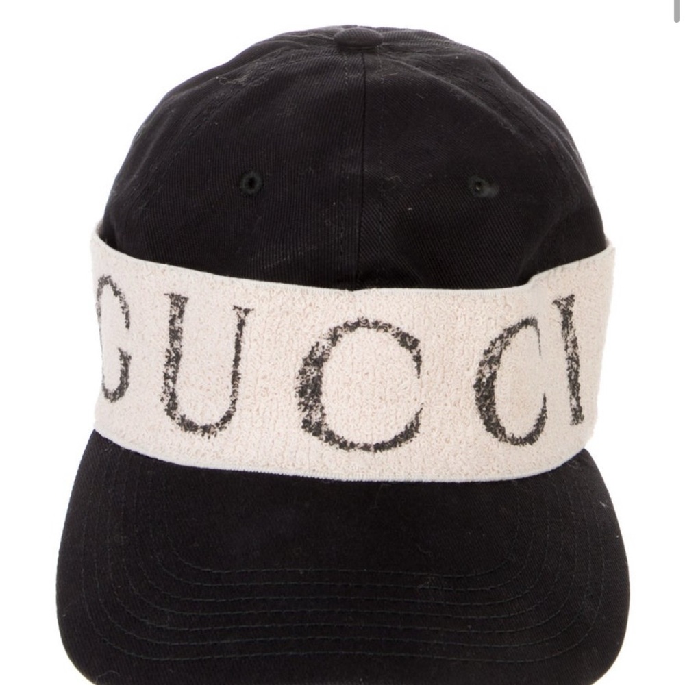 Gucci Black and Cream Logo Hat